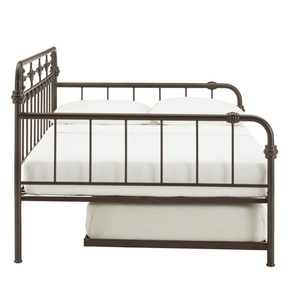 Elliot Antique Dark Bronze Metal Full Daybed with Trundle Bed, image 3
